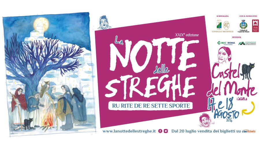 Il borgo medievale di Castel del Monte durante La Notte delle Streghe